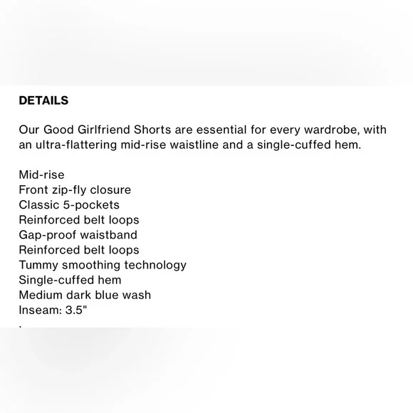 Good American Good Girlfriend Jean Shorts with Cuffed Hem Size 16 - Picture 8 of 12